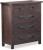 furnspace hickory chest of drawers solid wood free standing chest of drawers(finish color - mango b