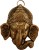 dreamkraft white metal gold plated half trunk ganesh wall hanging for home decor decorative showpie