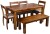 saffron art natalie sheesham solid wood 6 seater dining set(finish color - walnut)