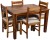 saffron art norman sheesham solid wood 4 seater dining set(finish color - walnut)