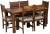saffron art striado sheesham solid wood 6 seater dining set(finish color - walnut)