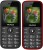 Peace P3 Combo of Two Mobiles(Black & Black $$ Red)
