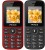 Peace P4 Combo of Two Mobiles(Black $$ Red & Red $$ Black)