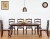 furnspace inara 6 seater dining set solid wood 6 seater dining set(finish color - brown)