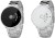 SPINOZA SP~58897 black and white turntable metal strap attractive combo watch for couple and men an