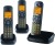gigaset a500 trio cordless landline phone(black)