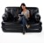 mezire 5 in 1 pvc (polyvinyl chloride) 3 seater inflatable sofa(color - black)