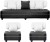 bharat lifestyle butterfly leatherette 3 + 1 + 1 white & black sofa set