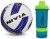 nivia combo of two- one 'storm revolution' football (size-5) and one 'dominator' shaker bottle- foo
