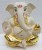 gold art india gold plated off white appu ganesh (5x4x3cm)/ ganesha online/ god ganesh idol decorat