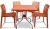 supreme orange plastic table & chair set(finish color - orange)