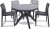 supreme black plastic table & chair set(finish color - black)