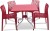 supreme red plastic table & chair set(finish color - red)