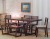 the jaipur living athens solid wood 6 seater dining set(finish color - honey brown)