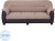bharat lifestyle new sagittarius leatherette and fabric 3 seater  sofa(finish color - cream brown)