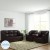 westido manhattan leatherette 3 + 1 + 1 brown sofa set