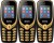 Inovu A1s Pack of Three Mobiles(Black&Gold$$Black&Gold$$Black&Gold)