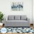 bharat lifestyle lexus fabric 3 seater  sofa(finish color - light grey)