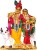 art n hub lord radha krishna & cow / radhey krishan couple idol god statue decorative showpiece  - 