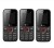 Ssky K7 Combo of Three Mobiles(Black&Red)