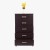 eros chest engineered wood free standing chest of drawers(finish color - walnut brown, door type- f
