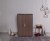 hometown henley engineered wood free standing cabinet(finish color - beech chocolate, door type- fr