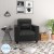 flipkart perfect homes crete leatherette and fabric 1 seater  sofa(finish color - black)