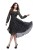 crease & clips women fit and flare black dress DRS1131_BLK