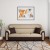 bharat lifestyle new sagittarius fabric 3 seater  sofa(finish color - cream brown)