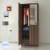 flipkart perfect homes julian engineered wood 2 door wardrobe(finish color - walnut, mirror include
