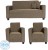 gioteak belgium fabric 3 + 1 + 1 brown sofa set