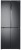 samsung 594 l frost free french door bottom mount convertible refrigerator(black doi, rf50k5910b1/t