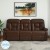 woodness billy leatherette manual recliners(finish color - brown)