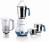 philips hl1645/00 750 w mixer grinder(white, blue, 4 jars)