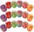 qtsy pack of 18 smokeless decorated with ocean seashell small glass candles/tealight/diya filled wi