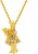 dzinetrendz cz studded gold plated lord krishna religious hindu god chain pendant locket necklace t