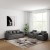 bharat lifestyle lexus fabric 3 + 1 + 1 dark grey sofa set