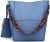 lacira trendy colourful shoulder belt bucket handbag blue shoulder bag