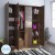 flipkart perfect homes julian engineered wood 4 door wardrobe(finish color - walnut, mirror include
