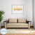 bharat lifestyle leo fabric 3 seater  sofa(finish color - cream brown)