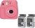 fujifilm mini 9 flamingo pink with the 2 monochrome film ( 20 shots ) instant camera(pink)