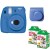 fujifilm mini 9 cobalt blue with blue case 40 shots instant camera(blue)