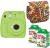 fujifilm mini 9 lime green with bohemia case and 40 shots instant camera(green)