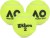 wilson australian open tennis ball(pack of 3, green)