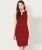 miss chase women bodycon maroon dress MCAW15D01-75-64