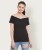 miss chase party short sleeve solid women black top