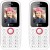 Ssky K3 Plus Combo of Two Mobiles(White&Pink)