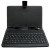 Voltegic � 7 Tablet Stand with USB Keyboard - Black Faux Leather Carrying Case Wired USB Tablet K