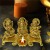 dreamkraft white metal gold plated lakshmi saraswati ganesh with deepak for pooja and festive decor