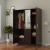 flipkart perfect homes julian engineered wood 3 door wardrobe(finish color - wenge, mirror included